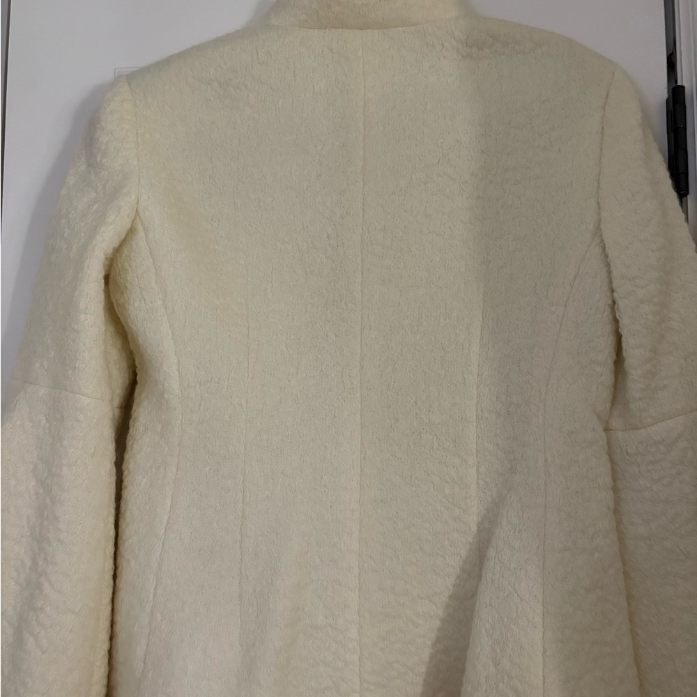 Rachel Zoe Cream Collarless Textured Blazer - Picture 3 of 4